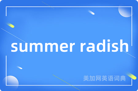summer radish